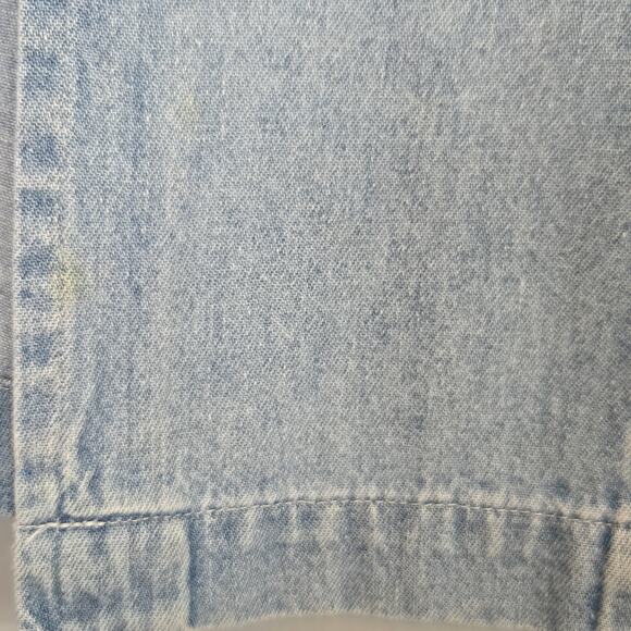 Regatta Women's Short Sleeve Full Button Front Light Blue Washed Denim Shirt - Picture 10 of 11